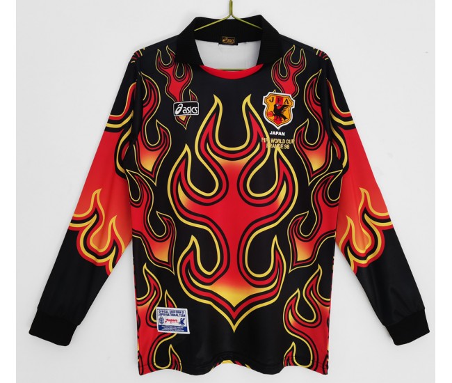 Japan Men Long Sleeve Goalkeeper Retro Soccer Jersey 1998