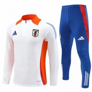 Japan White Training Technical Soccer Tracksuit 2024