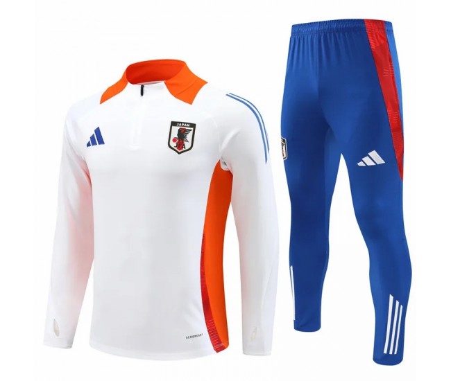 Japan White Training Technical Soccer Tracksuit 2024