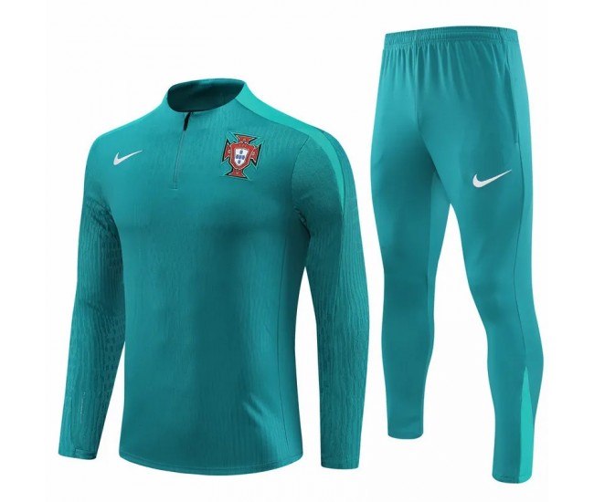 Portugal National Team Mint Green Training Technical Soccer Tracksuit 2024