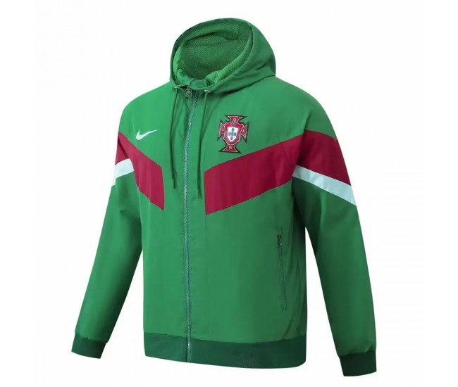 Nike Portugal Mens Hooded Windbreaker Soccer Jacket 2024