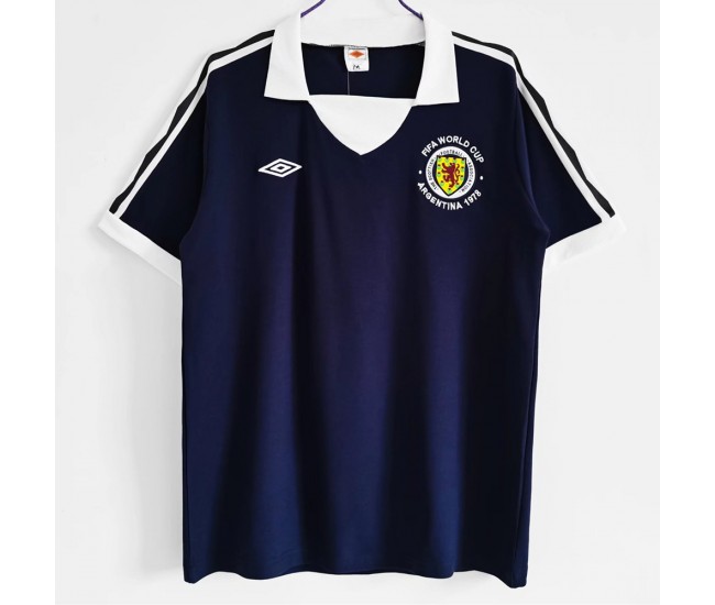 Scotland Men Home Retro Soccer Jersey 1978