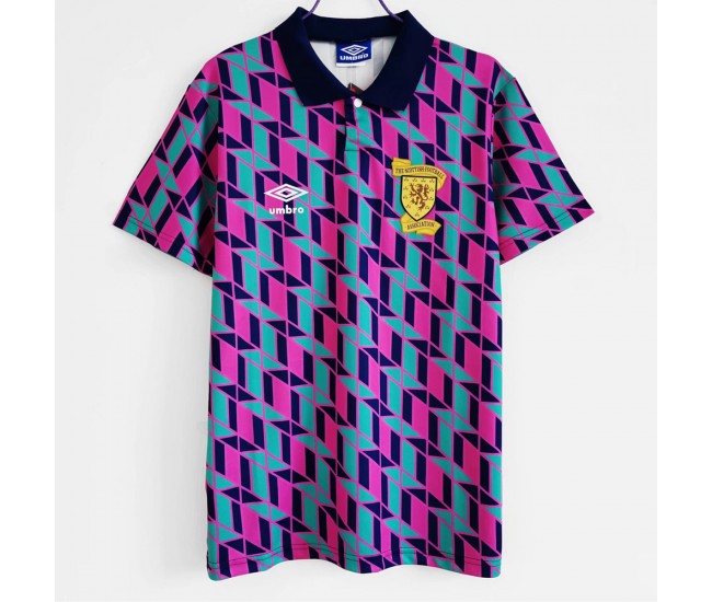 Scotland Men Away Retro Soccer Jersey 1988