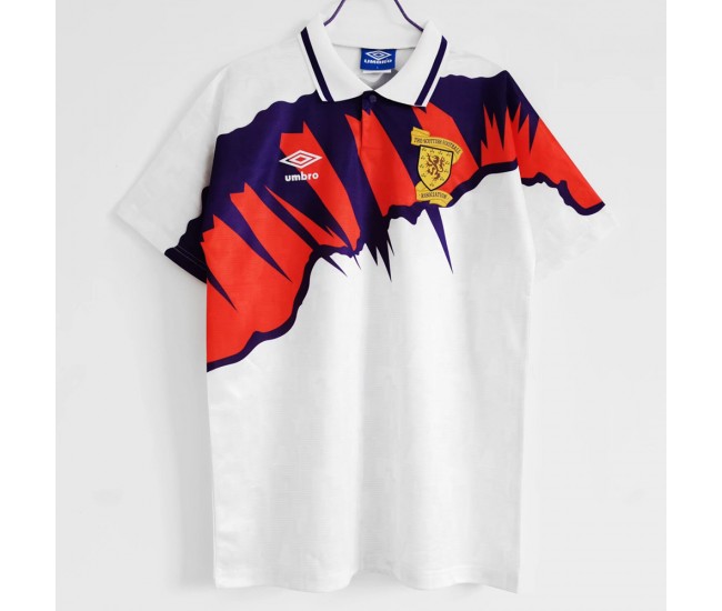 Scotland Men Away Retro Soccer Jersey 1991