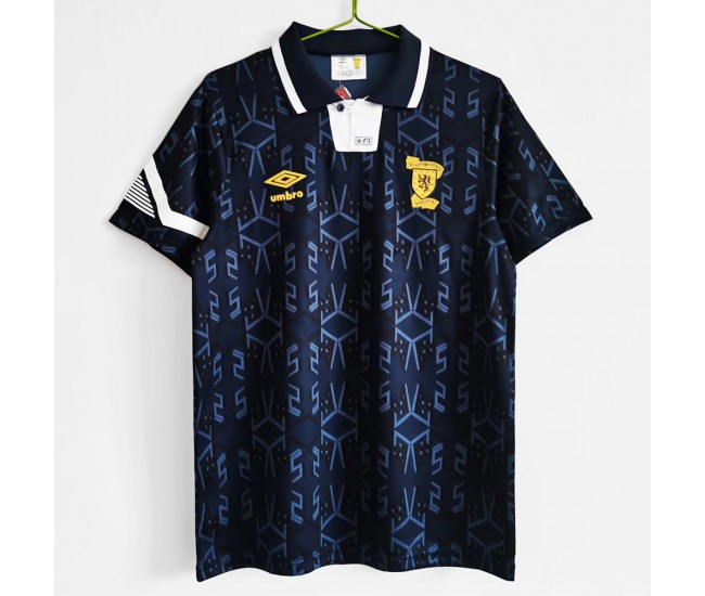 Scotland Men Home Retro Soccer Jersey 1992