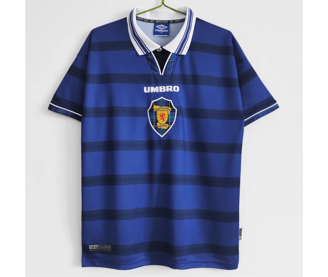 Scotland Men Home Retro Soccer Jersey 1998