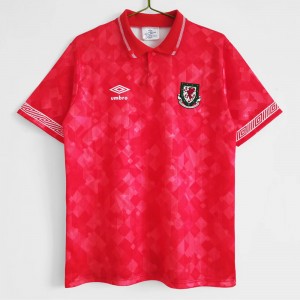 Wales Men Home Retro Soccer Jersey 1990