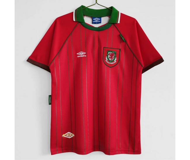 Wales Men Home Retro Soccer Jersey 1994