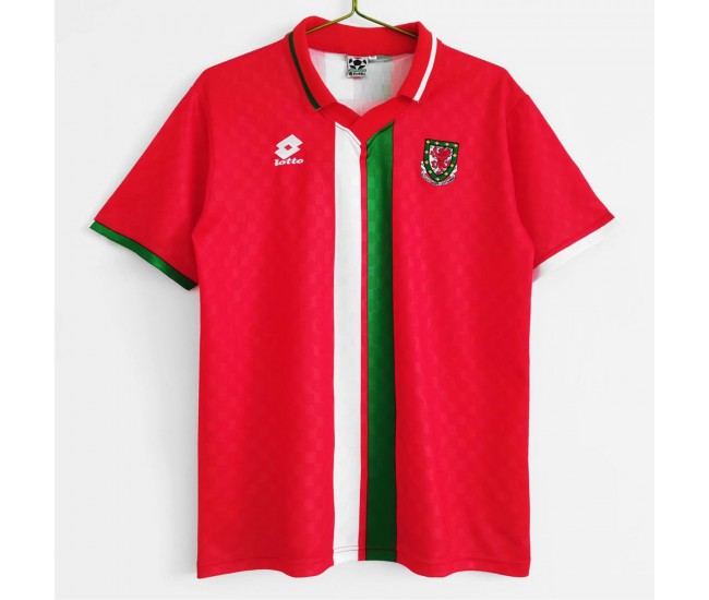 Wales Men Home Retro Soccer Jersey 1996