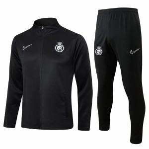 Al Nassr FC Black Training Presentation Soccer Tracksuit 2024