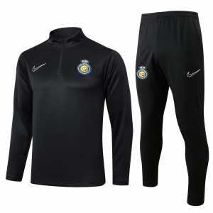 Al Nassr FC Black Training Technical Soccer Tracksuit 2024