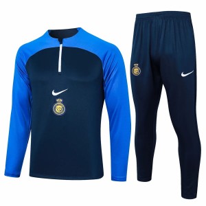 Al Nassr FC Navy Training Technical Soccer Tracksuit 2024